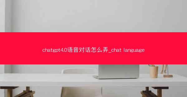 chatgpt4.0语音对话怎么弄_chat language