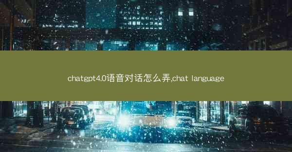 chatgpt4.0语音对话怎么弄,chat language
