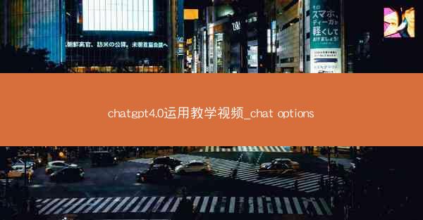 chatgpt4.0运用教学视频_chat options