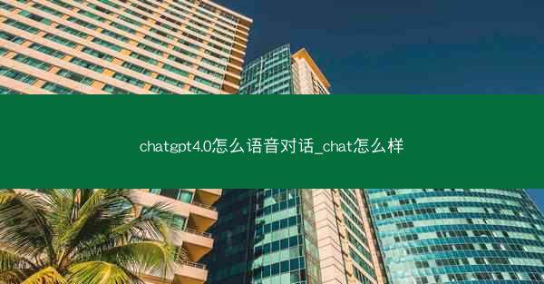chatgpt4.0怎么语音对话_chat怎么样
