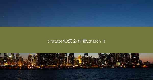 chatgpt4.0怎么付费;chatch it