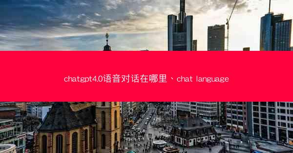 chatgpt4.0语音对话在哪里、chat language