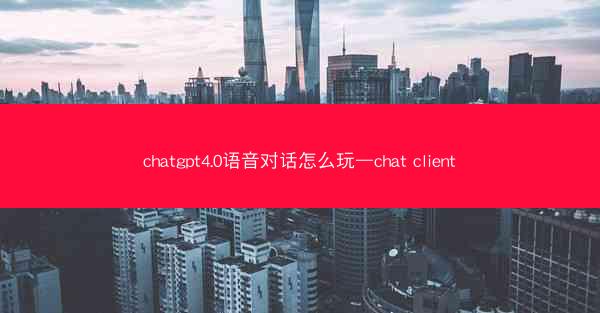 chatgpt4.0语音对话怎么玩—chat client