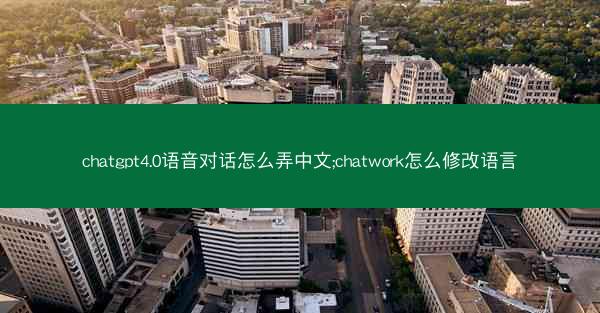 chatgpt4.0语音对话怎么弄中文;chatwork怎么修改语言
