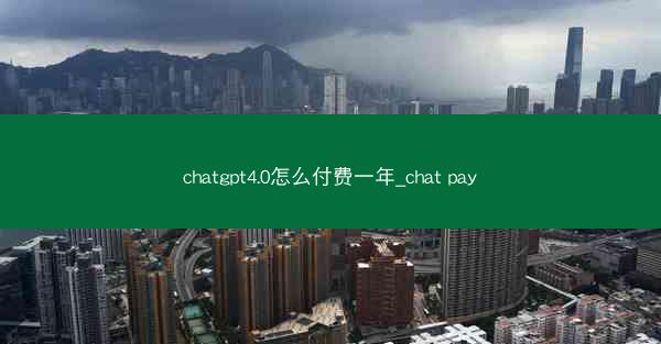 chatgpt4.0怎么付费一年_chat pay