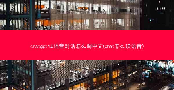 chatgpt4.0语音对话怎么调中文(chat怎么读语音)