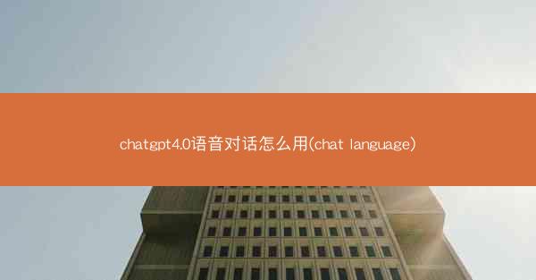 chatgpt4.0语音对话怎么用(chat language)