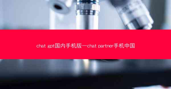 chat gpt国内手机版—chat partner手机中国