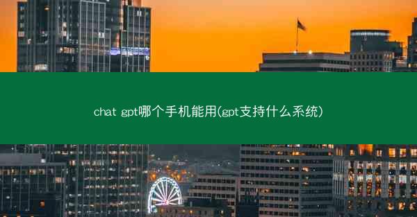 chat gpt哪个手机能用(gpt支持什么系统)