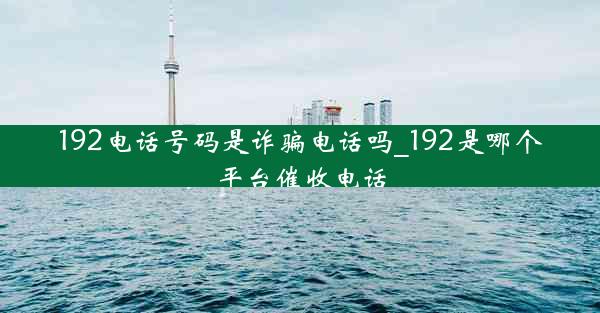 192电话号码是诈骗电话吗_192是哪个平台催收电话