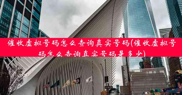 催收虚拟号码怎么查询真实号码(催收虚拟号码怎么查询真实号码是多少)