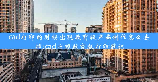 cad打印的时候出现教育版产品制作怎么去掉;cad出现教育版打印戳记
