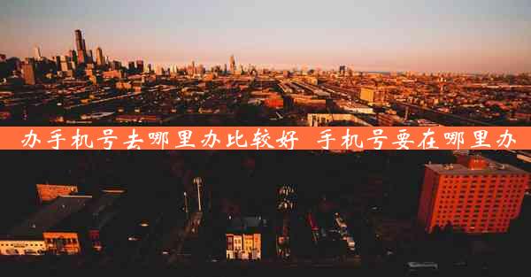 办手机号去哪里办比较好_手机号要在哪里办