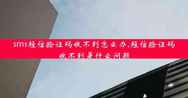 sms短信验证码收不到怎么办,短信验证码收不到是什么问题