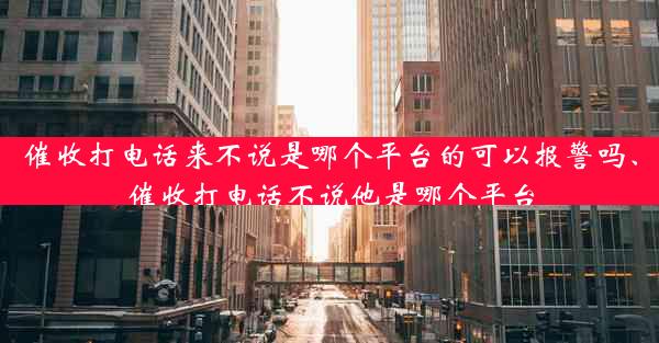 催收打电话来不说是哪个平台的可以报警吗、催收打电话不说他是哪个平台