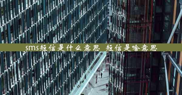 sms短信是什么意思_短信是啥意思