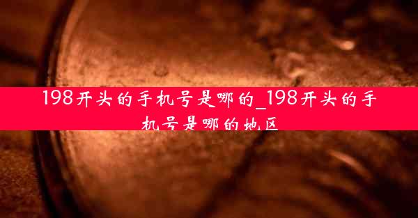 198开头的手机号是哪的_198开头的手机号是哪的地区