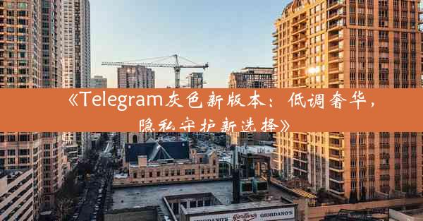 《Telegram灰色新版本:低调奢华,隐私守护新选择》
