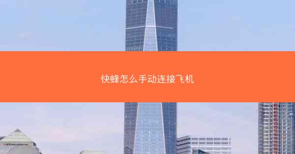 快蜂怎么手动连接飞机