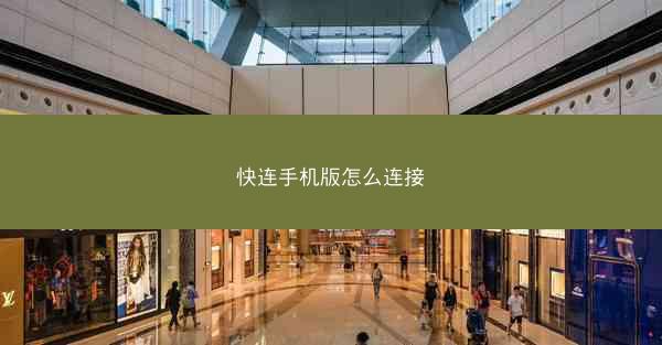 快连手机版怎么连接