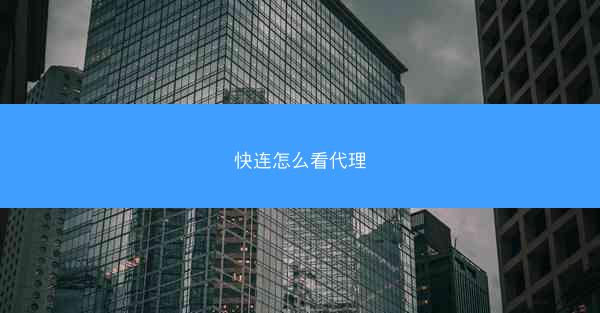 快连怎么看代理