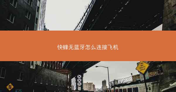 快蜂无蓝牙怎么连接飞机