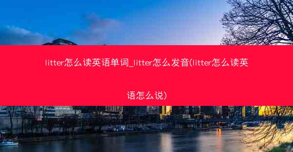 litter怎么读英语单词_litter怎么发音(litter怎么读英语怎么说)