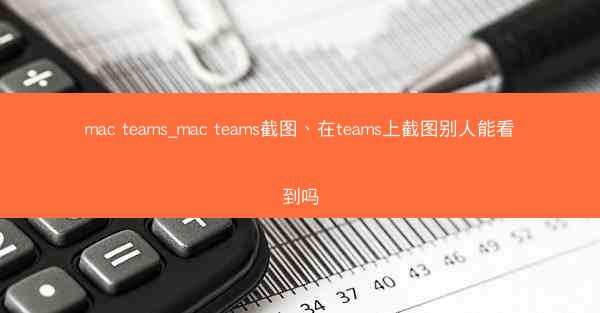 mac teams_mac teams截图、在teams上截图别人能看到吗