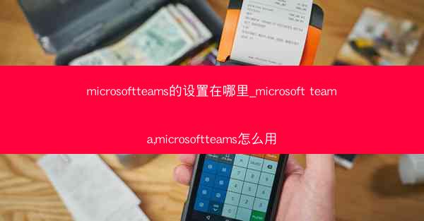 microsoftteams的设置在哪里_microsoft teama,microsoftteams怎么用