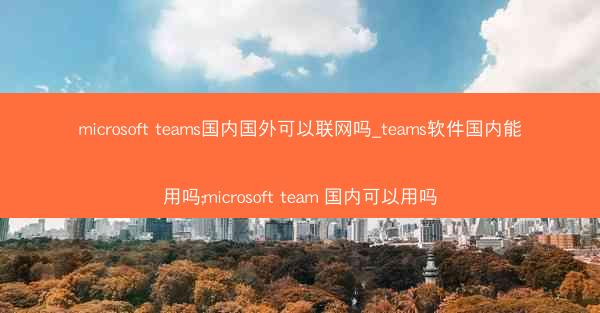 microsoft teams国内国外可以联网吗_teams软件国内能用吗;microsoft team 国内可以用吗