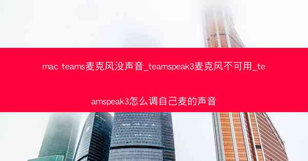 mac teams麦克风没声音_teamspeak3麦克风不可用_teamspeak3怎么调自己麦的声音