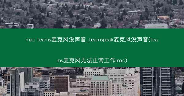 mac teams麦克风没声音_teamspeak麦克风没声音(teams麦克风无法正常工作mac)