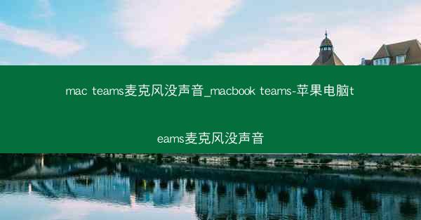 mac teams麦克风没声音_macbook teams-苹果电脑teams麦克风没声音