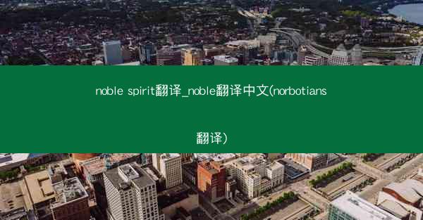 noble spirit翻译_noble翻译中文(norbotians翻译)